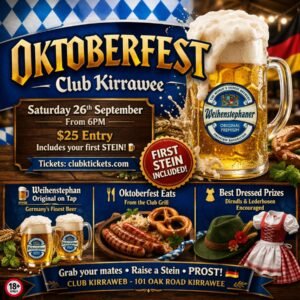 Oktoberfest - Saturday 26th September